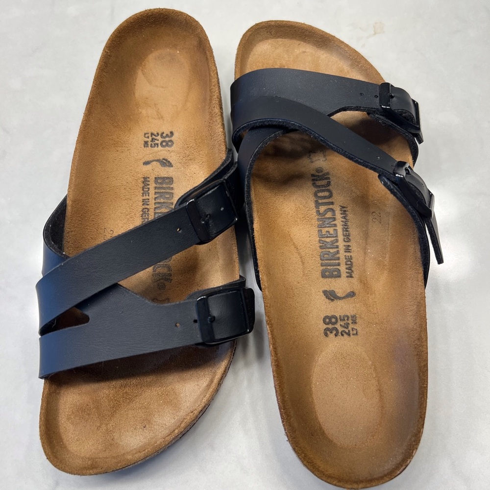 Birkenstock Women's Yao Black Birko-flor EUR 38 US 7 - 7 1/2  Narrow